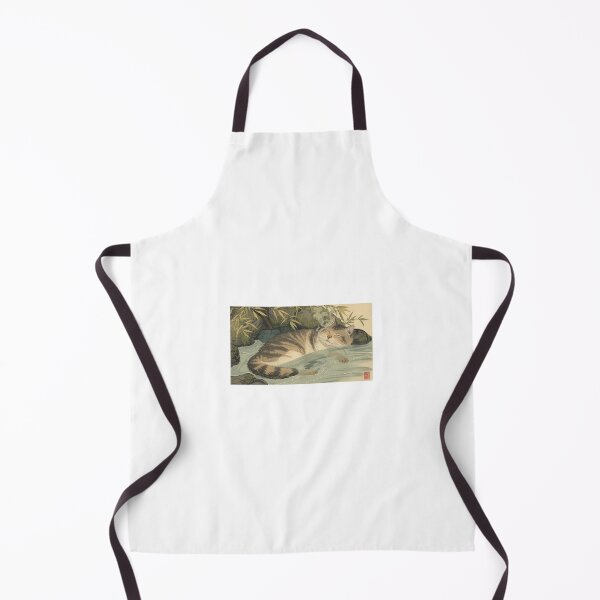 Item preview, Ukiyo-e Cat Enjoying a Traditional Japanese Hot Spring designed and sold by ZenPop Art.