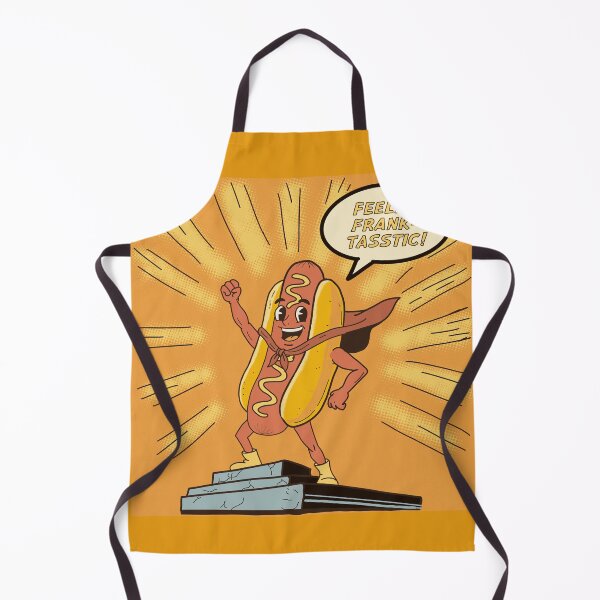 Item preview, Feelin’ Frank-Tastic – Funny Hot Dog Superhero Food Humor Art designed and sold by Popstudio85.