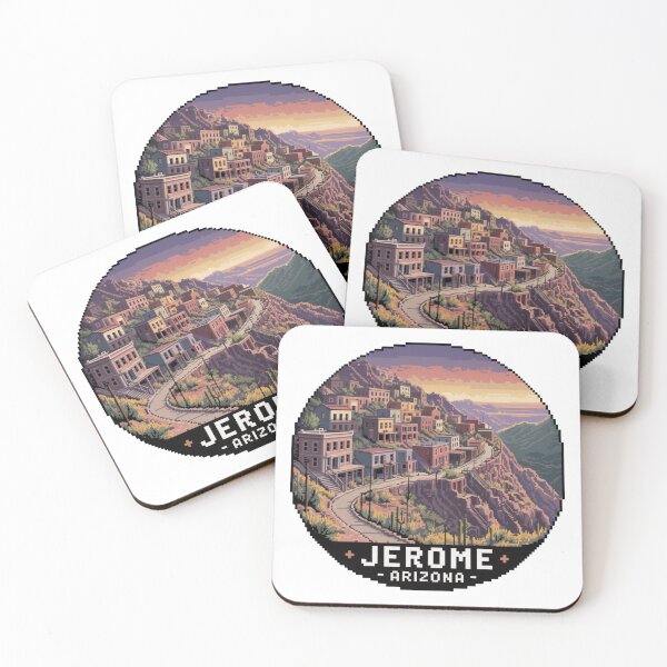 Item preview, Jerome Arizona Pixel Art | Retro 8-Bit Ghost Town Decal designed and sold by CircinusStore.