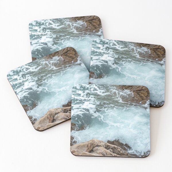 Item preview, Turquoise Water Flow Over Coastal Rocks designed and sold by GraffiTimi.
