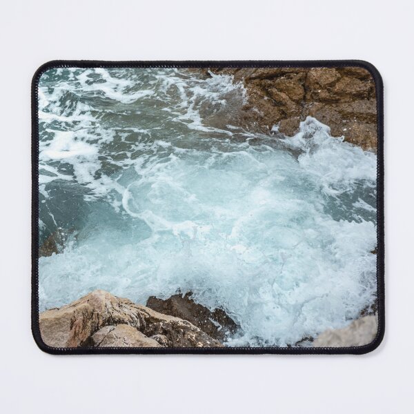Item preview, Turquoise Water Flow Over Coastal Rocks designed and sold by GraffiTimi.