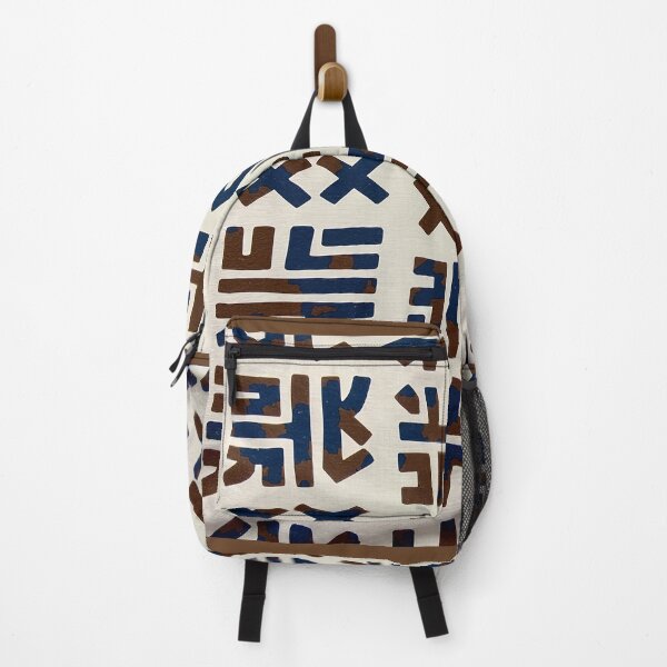 Item preview, Abstract Blue Brown Geometric Pattern designed and sold by NeowallsCo.