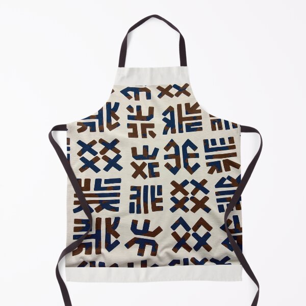 Item preview, Abstract Blue Brown Geometric Pattern designed and sold by NeowallsCo.