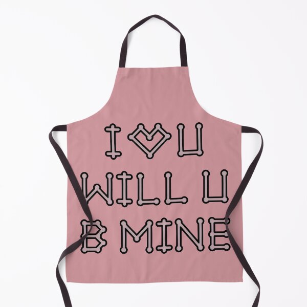 Item preview, I ♥ U Will U B Mine Design with Romantic Message and Pink Background designed and sold by SplashTastic.