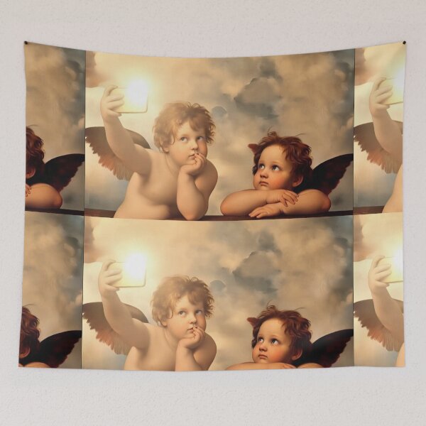 Item preview, Raphael Angels Taking Selfie - Renaissance Art Parody Modern Twist designed and sold by SammyMorry.