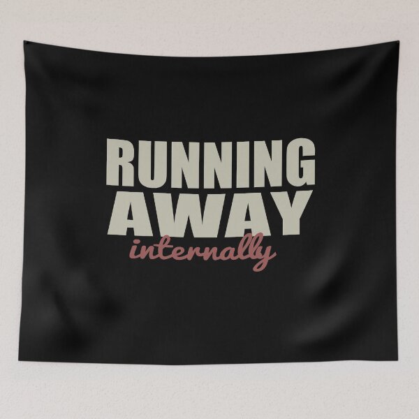 Item preview, Introvert Humor – Running Away Internally Typography designed and sold by arabiw.