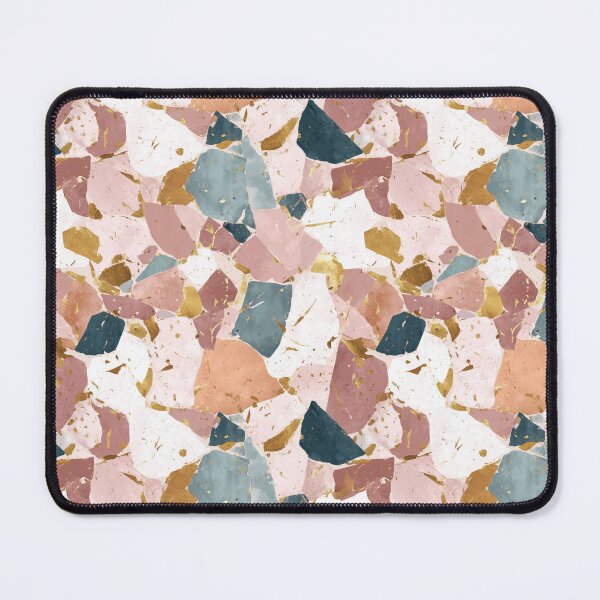 Item preview, Chic Pastel Mosaic Terrazzo with Gold Veins designed and sold by Prismatect.