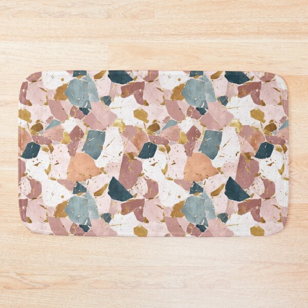 Item preview, Chic Pastel Mosaic Terrazzo with Gold Veins designed and sold by Prismatect.