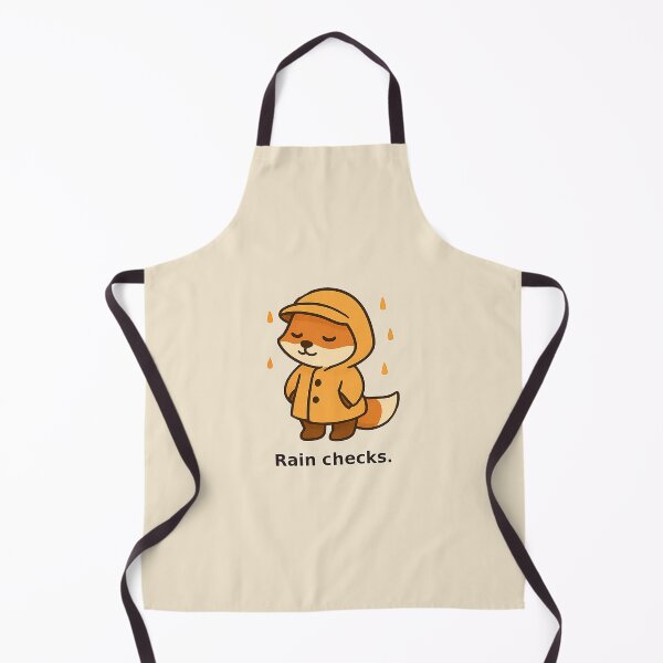 Item preview, Rain Checks Cute Fox In Raincoat Cozy Introvert Quote designed and sold by Still Breathing Studio.