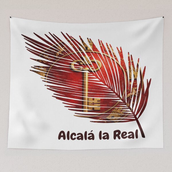 Item preview, Abstract Flag of Alcalá la Real – Feather Shape Design designed and sold by ArteJorge48.