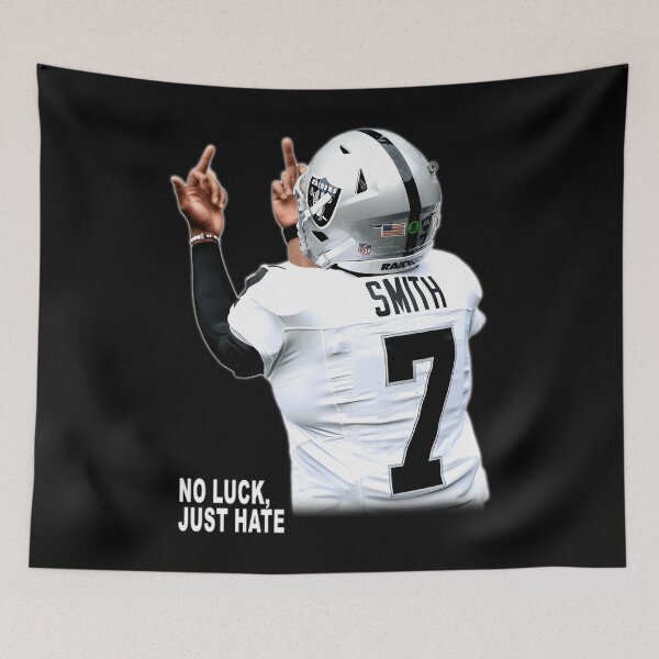 Item preview, Geno Smith No Luck Just Hate Raiders Pillow designed and sold by duanestroma712.