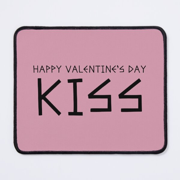 Item preview, Happy Valentine's Day Kiss Design with Bold Typography and Pink Romantic Background designed and sold by SplashTastic.