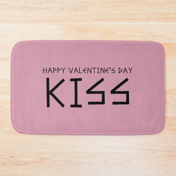 Item preview, Happy Valentine's Day Kiss Design with Bold Typography and Pink Romantic Background designed and sold by SplashTastic.