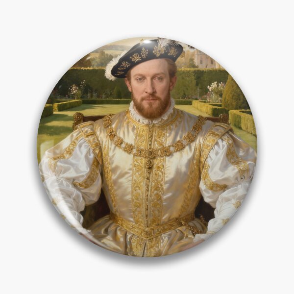 Item preview, Portrait of King Henry VIII of England Medieval style painting art designed and sold by Vintage Designs +.