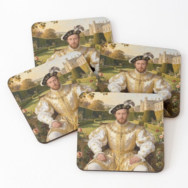 Item preview, Portrait of King Henry VIII of England Medieval style painting art designed and sold by Vintage Designs +.