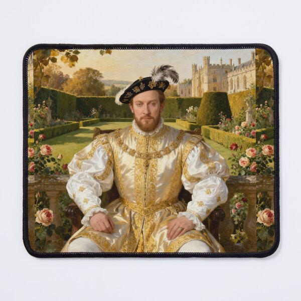 Item preview, Portrait of King Henry VIII of England Medieval style painting art designed and sold by Vintage Designs +.
