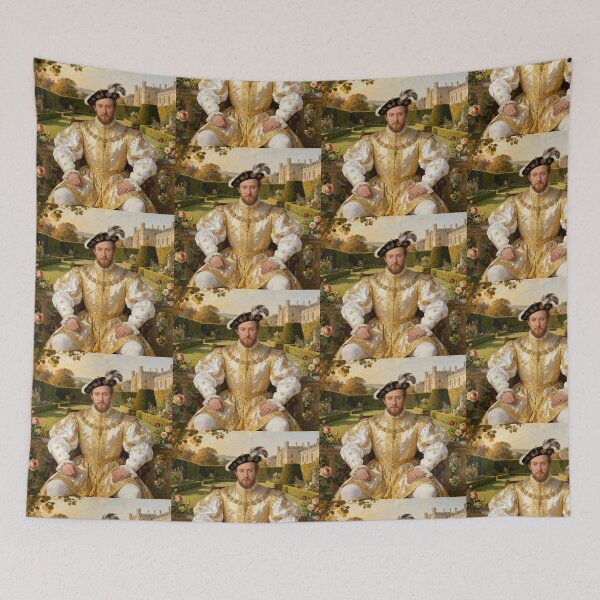 Item preview, Portrait of King Henry VIII of England Medieval style painting art designed and sold by Vintage Designs +.