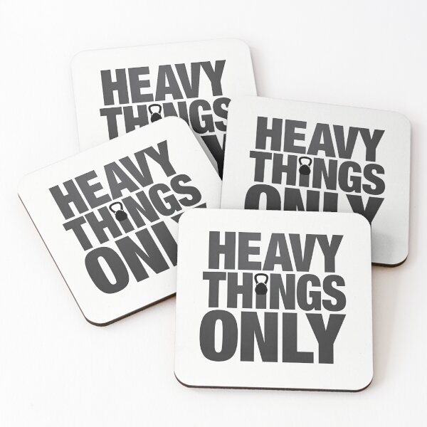 Item preview, Heavy Things Only – Bold Gym Motivation Typography with Kettlebell Icon designed and sold by civotajim.