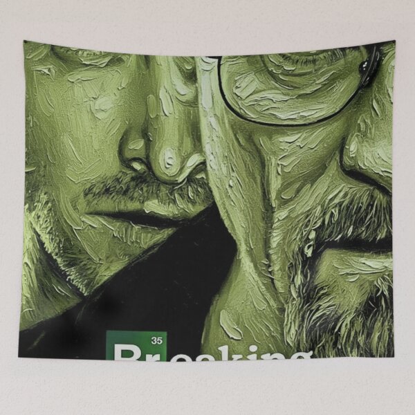 Item preview, Gritty Anti-Heroes Close-Up Painting | Chemical Green Filter Blue Eyes Art | Modern TV Series Poster designed and sold by Art's Diner.