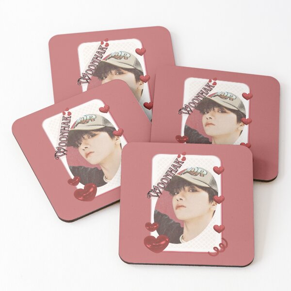 Item preview, BoyNextDoor Woonhak Kpop Boy group digital art korean pop art Red Aesthetic Collage Design designed and sold by AJUNICE STUDIO.
