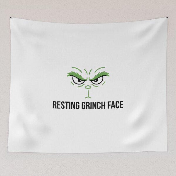 Item preview, Resting Grinch Face - Funny Anti-Christmas Holiday Quote designed and sold by TobaGallery868.