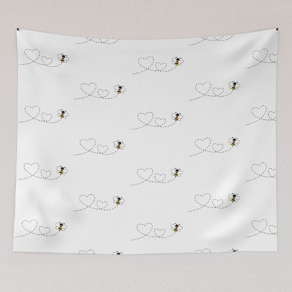 Item preview, Cute Cartoon Bee Heart Love Trail Art designed and sold by Nattaporn.