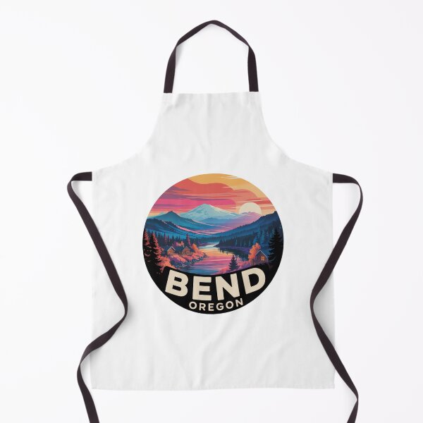 Item preview, Bend Oregon Retro Mountain Art | Vintage Cascade Range Illustration | Sunriver Cabin Vibe designed and sold by CircinusStore.