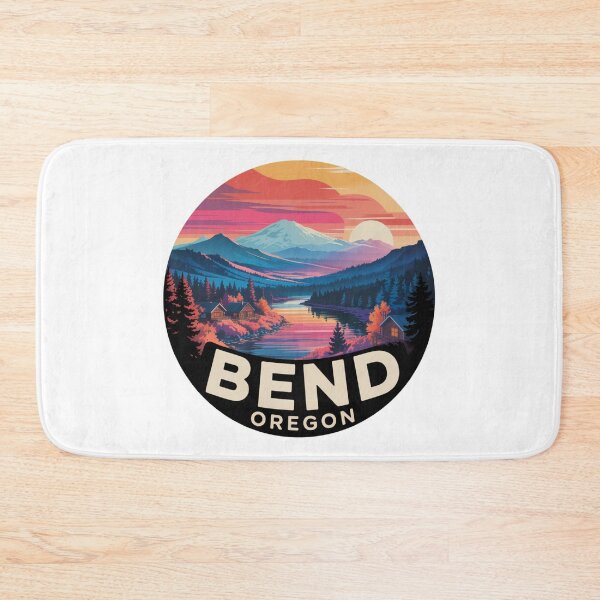 Item preview, Bend Oregon Retro Mountain Art | Vintage Cascade Range Illustration | Sunriver Cabin Vibe designed and sold by CircinusStore.