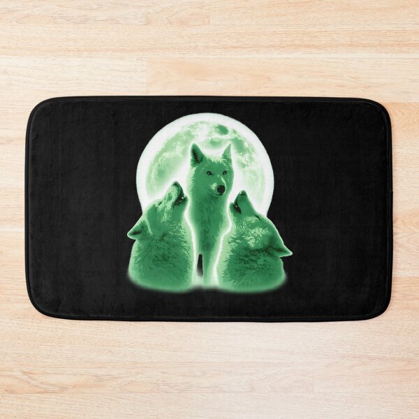 Item preview, Glowing Wolf Moon Fantasy Illustration Mystic Night Art designed and sold by DrawHandArt.