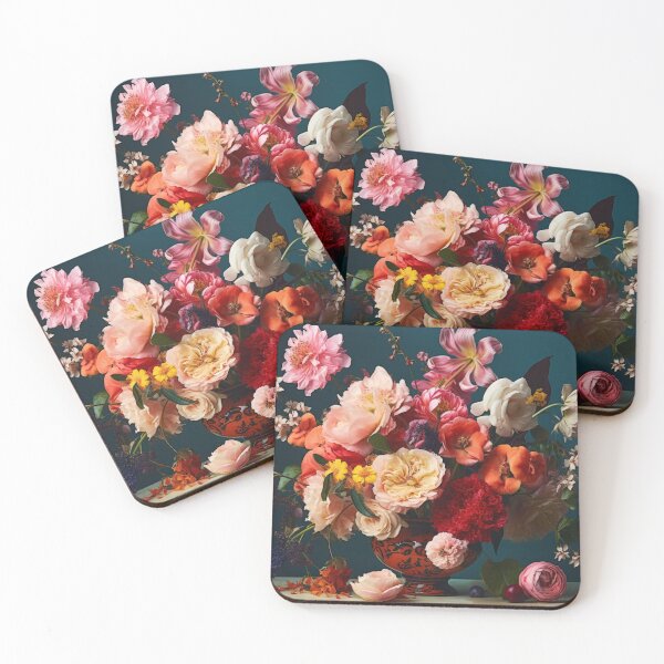 Item preview, Romantic Floral Still Life – Dark Aesthetic Botanical Art designed and sold by Cafecito & Cultura.