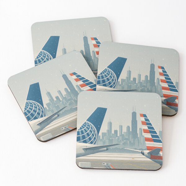 Item preview, Chicago O'Hare International Airport (ORD) - Illinois, USA - Vintage Style Travel Design designed and sold by FutureTraveller.