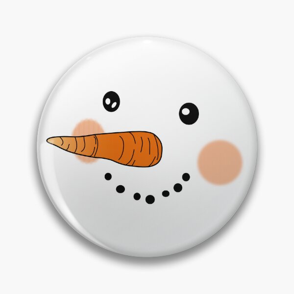 Aperçu de l'œuvre Visage de bonhomme de neige – Yeux noirs, nez en carotte, sourire créée et vendue par Vector Woofs.