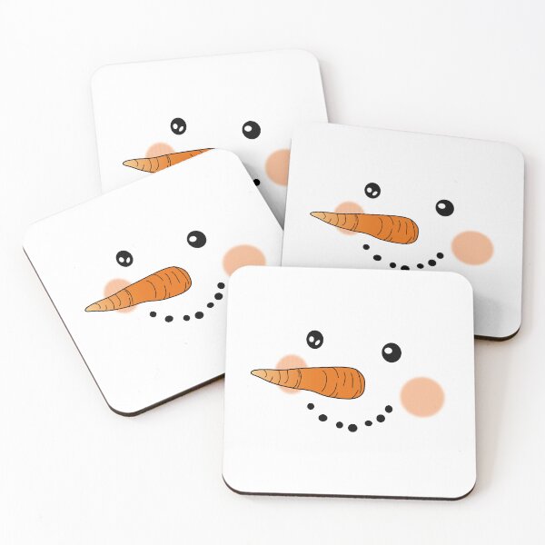 Item preview, Snowman Face – Black Eyes, Carrot Nose, Smiling designed and sold by Vector Woofs.