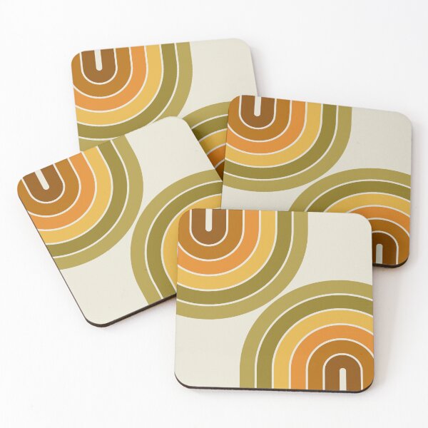 Item preview, Midcentury Modern Geometric Rainbow 16 in Earthy theme designed and sold by nineFlorals.