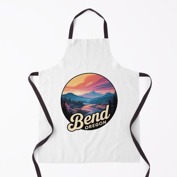 Item preview, Bend Oregon Script Style Art | PNW Mountain River Illustration designed and sold by CircinusStore.