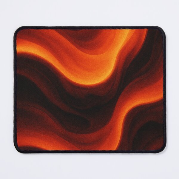 Item preview, Fiery Red & Orange Gradient Waves – Bold Abstract Fluid Art Print designed and sold by Finbadd.