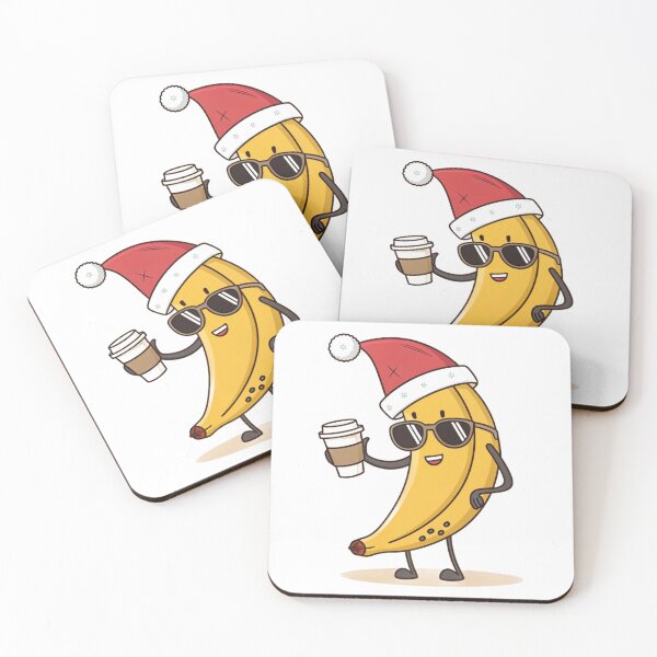 Item preview, Cool Christmas Banana with Coffee – Fun Holiday Vibes by Vivo Studio designed and sold by VivoStudio.