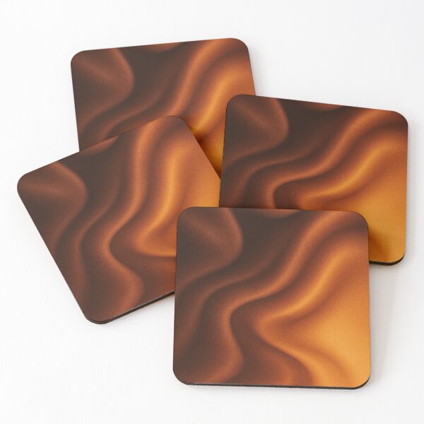 Item preview, Warm Amber Gradient Waves – Elegant Abstract Fluid Art Print designed and sold by Finbadd.