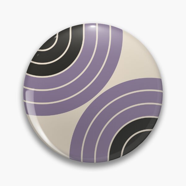 Item preview, Midcentury Modern Geometric Rainbow 17 in Classy purple black designed and sold by nineFlorals.