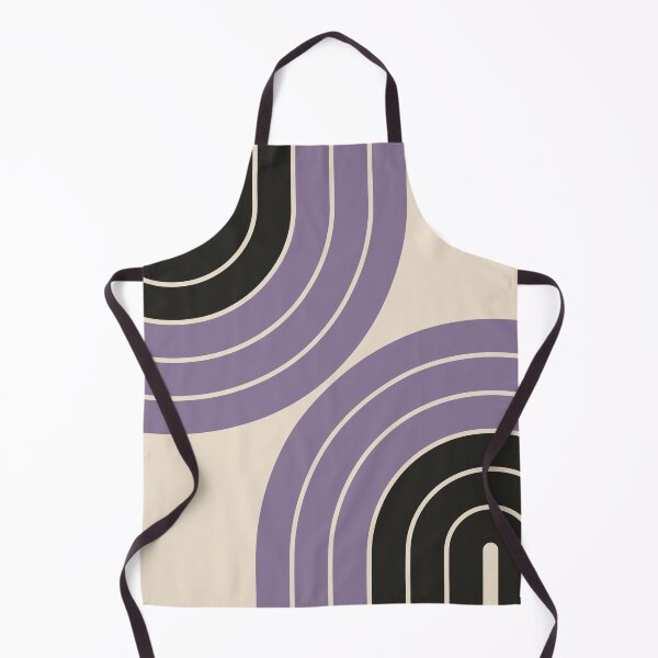 Item preview, Midcentury Modern Geometric Rainbow 17 in Classy purple black designed and sold by nineFlorals.