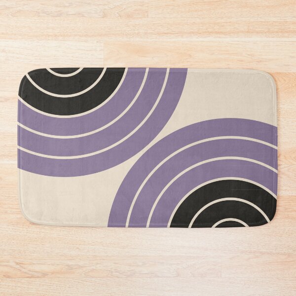 Item preview, Midcentury Modern Geometric Rainbow 17 in Classy purple black designed and sold by nineFlorals.
