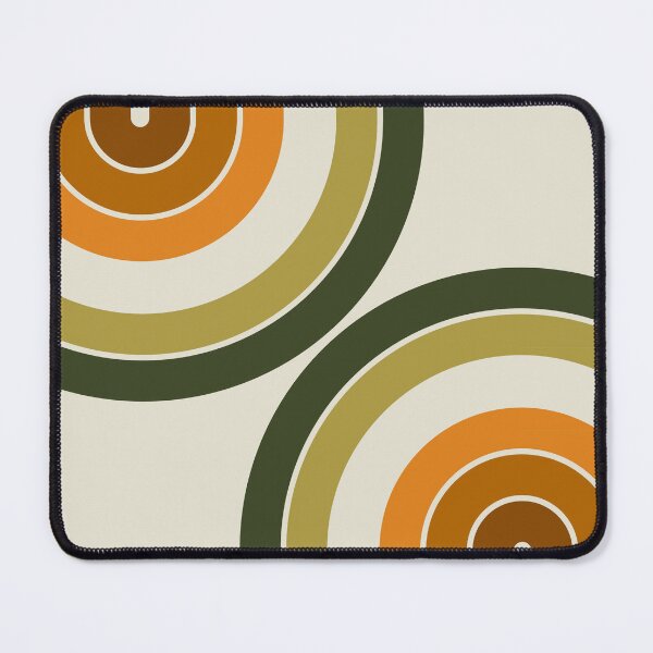 Item preview, Midcentury Modern Geometric Rainbow 18 in Greenery Sage Brown designed and sold by nineFlorals.