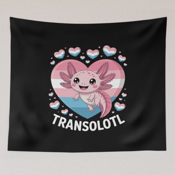 Item preview, Transgender Happy Axolotl LGBTQ Trans Pride Equality designed and sold by FadeOfThrone.
