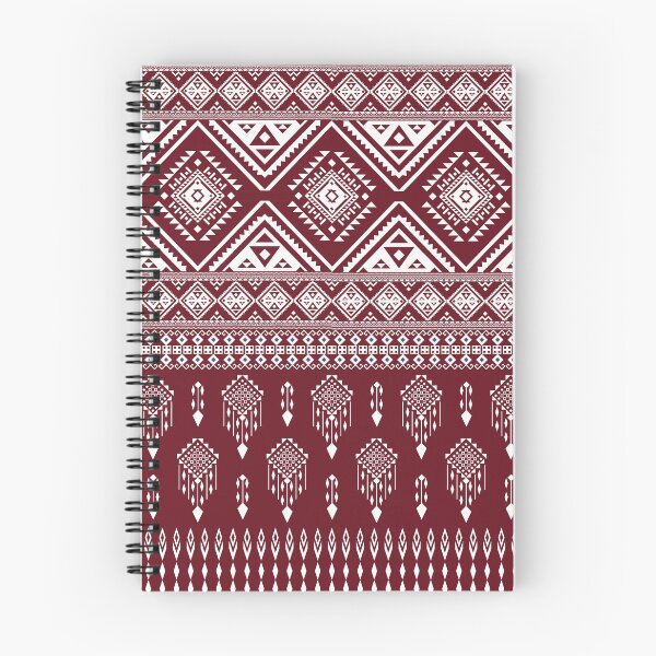 Item preview, Deep Maroon Hmong Tribal Geometric Pattern designed and sold by Modular Prints.
