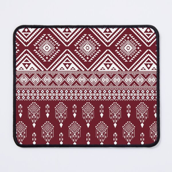 Item preview, Deep Maroon Hmong Tribal Geometric Pattern designed and sold by Modular Prints.