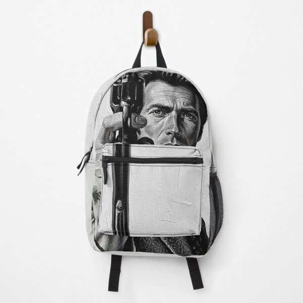Item preview, Monochrome Action Star Magnum Gun Art | Intense Stare Detective Painting | Classic Cinema Hero designed and sold by Art's Diner.