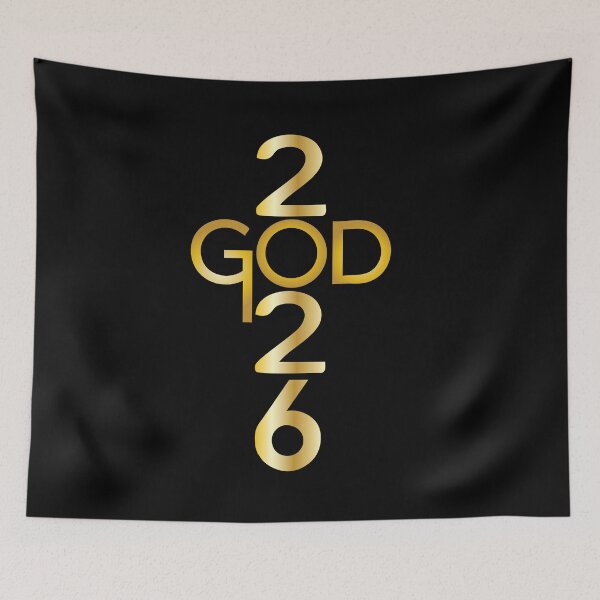 Item preview, New year 2026 Cross with GOD in Gold Color designed and sold by psalm23heals.