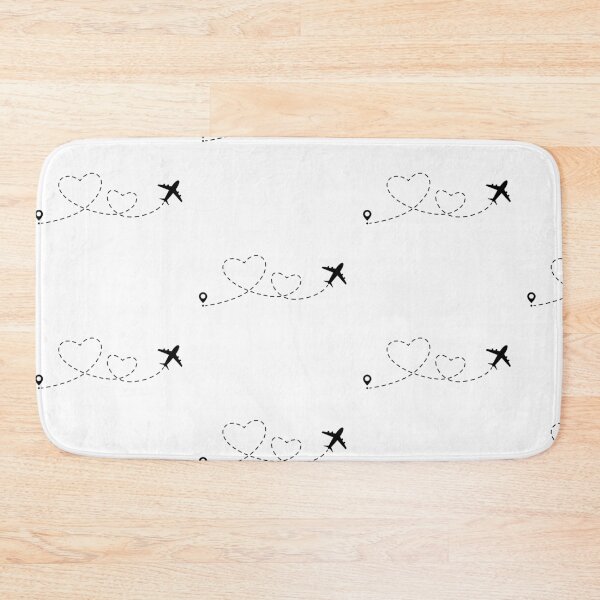 Item preview, Airplane Heart Path Travel Minimalist Line Art designed and sold by Nattaporn.