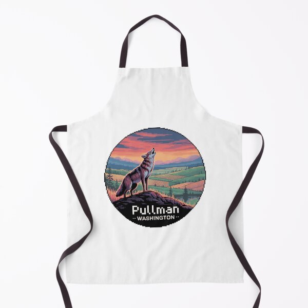 Item preview, Pullman Washington Pixel Art Howling Coyote designed and sold by CircinusStore.