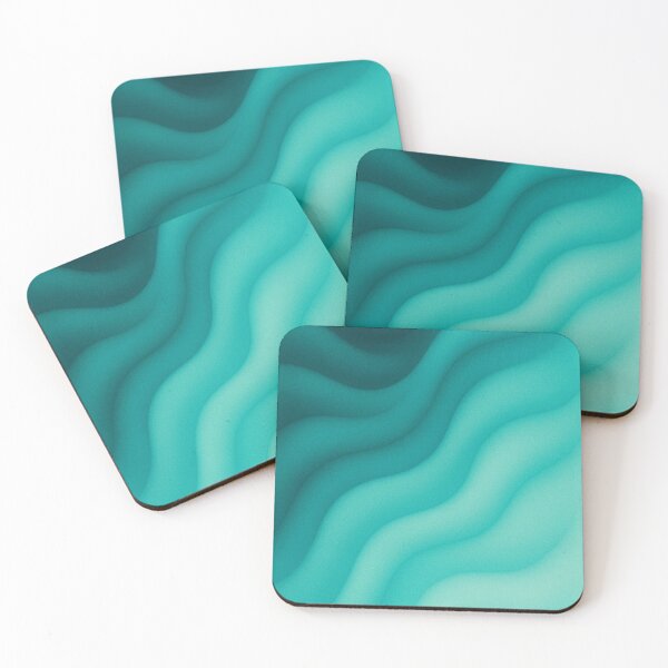 Item preview, Mint & Soft Green Gradient Waves – Calm Modern Abstract Fluid Art Print designed and sold by Finbadd.